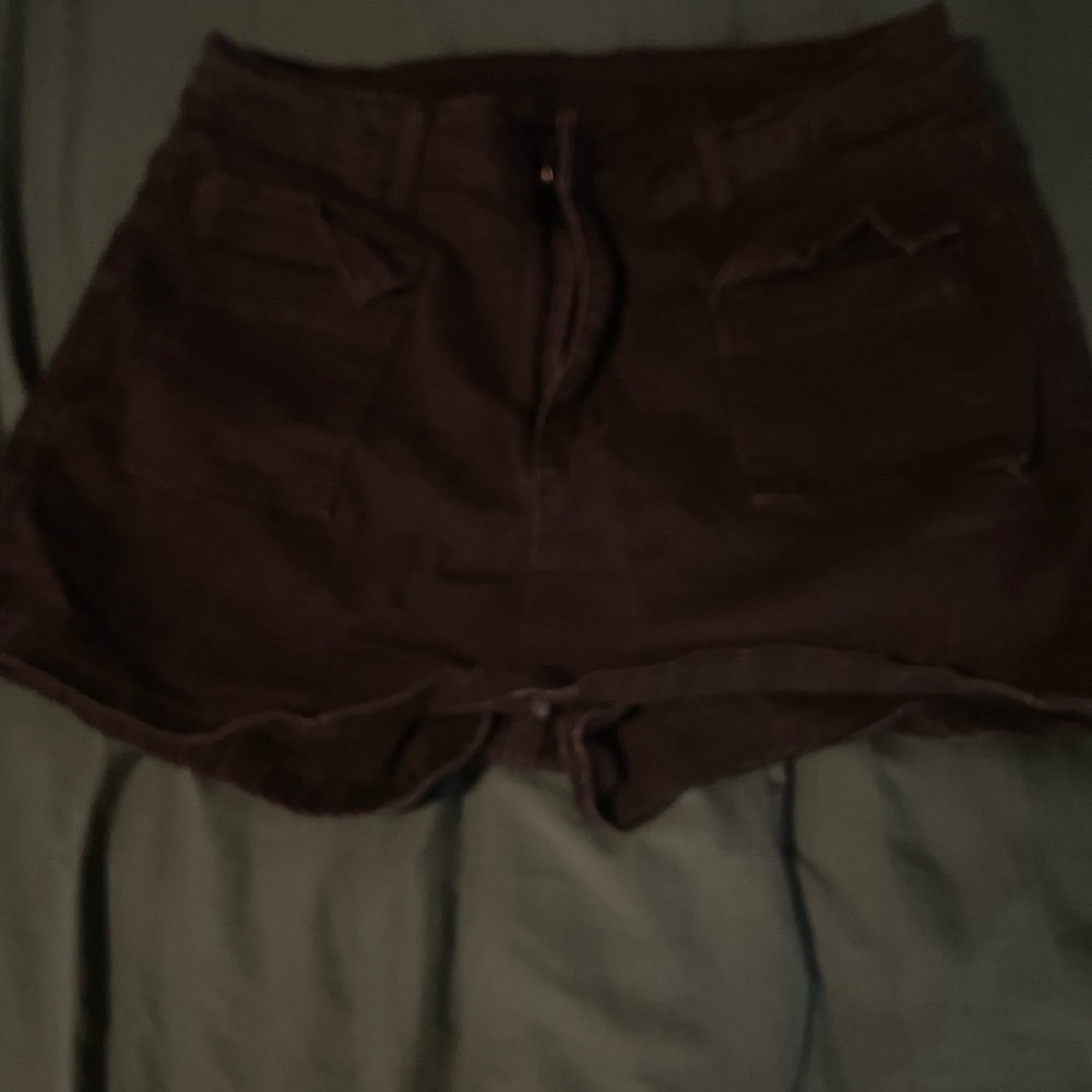 Women's Black Denim Skort